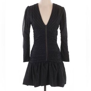 NWT ❤️ Maje Elegant Black Dress with Zipper Detail